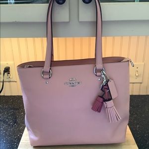 Coach Pebble Leather Tote - Peach
